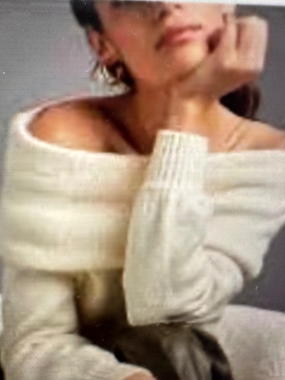Free People Ophelia Off the shoulder Alpaca Sweater.